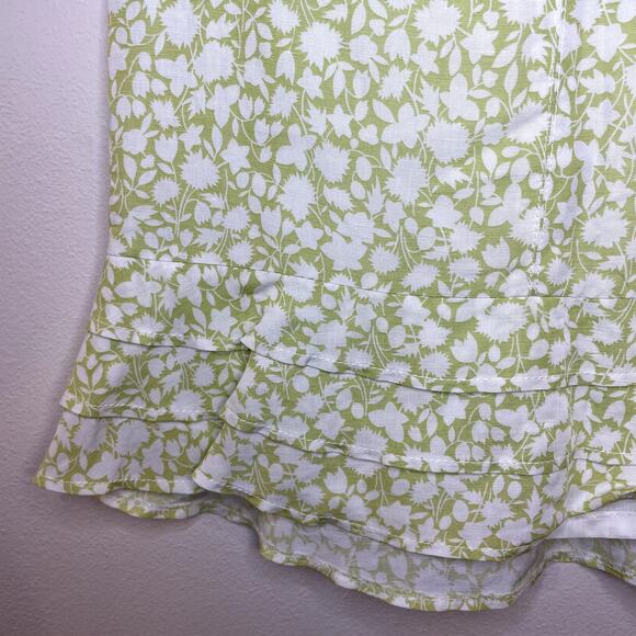 Ann Taylor LOFT Size 12P Skirt NEW Petite Linen Floral Cottagecore Flounce Hem - Picture 4 of 16